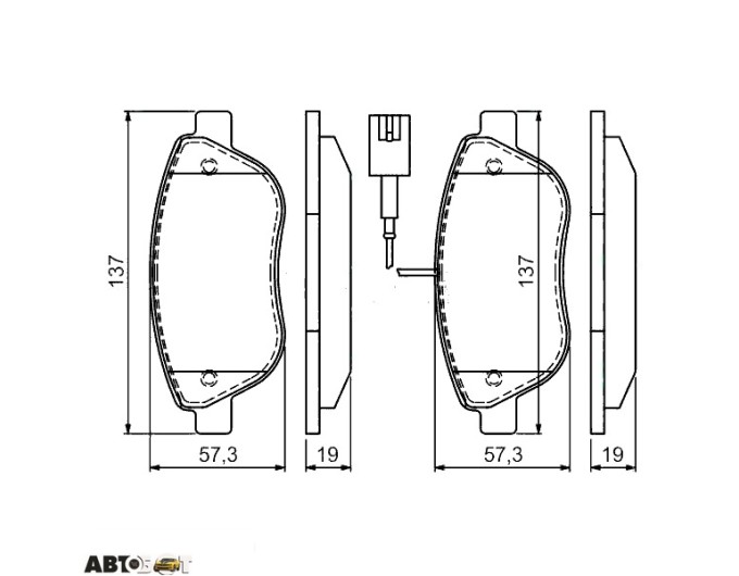 Тормозные колодки Bosch 0 986 494 464, цена: 2 634 грн.