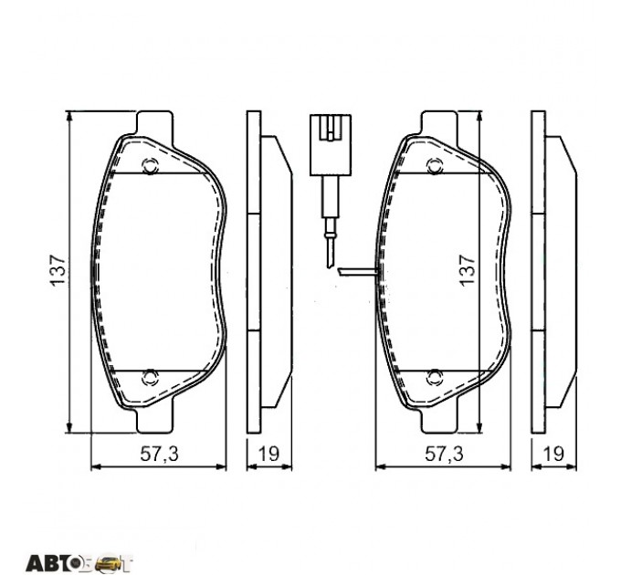 Гальмівні колодки Bosch 0 986 494 464, ціна: 1 434 грн.