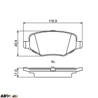 Тормозные колодки Bosch 0 986 495 396