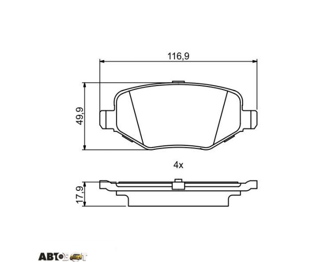 Тормозные колодки Bosch 0 986 495 396, цена: 2 361 грн.