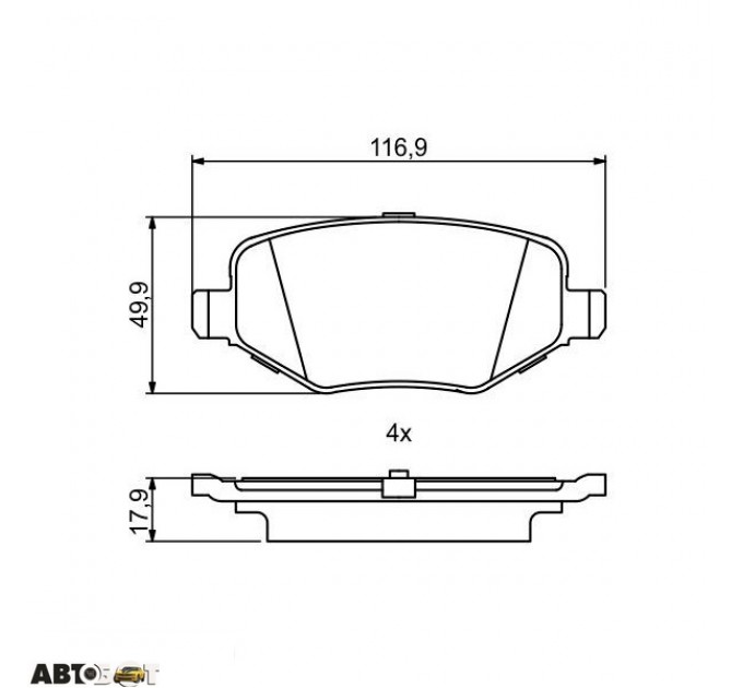 Тормозные колодки Bosch 0 986 495 396, цена: 1 285 грн.