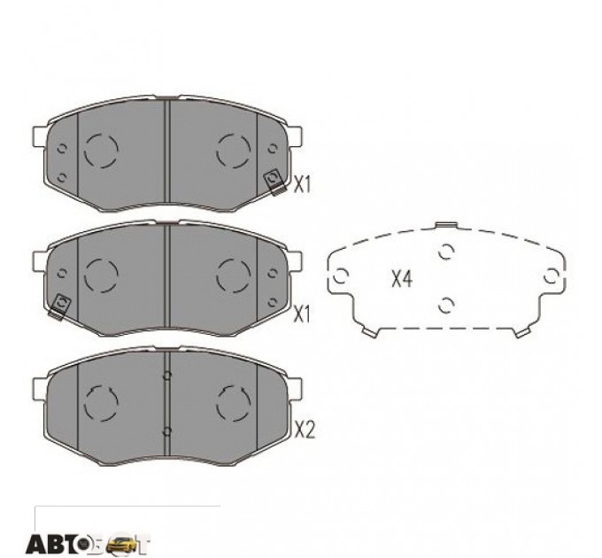 Гальмівні колодки KAVO PARTS KBP-4025, ціна: 1 103 грн.