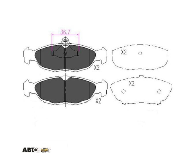 Тормозные колодки KAVO PARTS KBP-1005, цена: 1 391 грн.