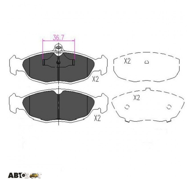 Тормозные колодки KAVO PARTS KBP-1005, цена: 758 грн.