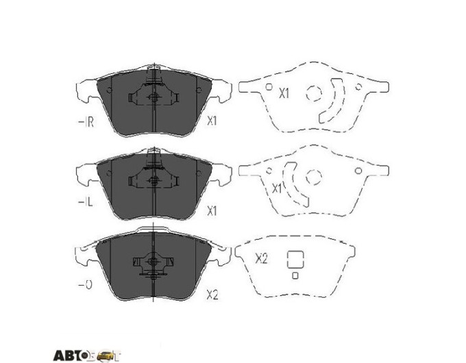 Тормозные колодки KAVO PARTS KBP-4569, цена: 2 840 грн.