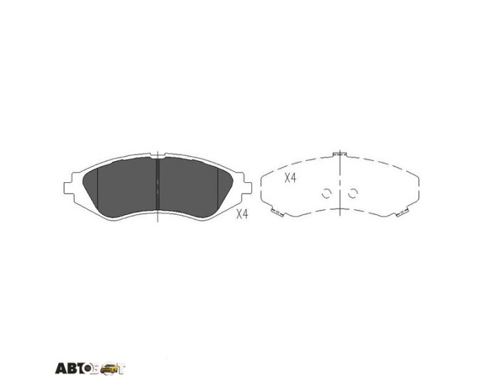 Тормозные колодки KAVO PARTS KBP-1008, цена: 1 654 грн.