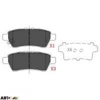 Гальмівні колодки KAVO PARTS KBP-6575