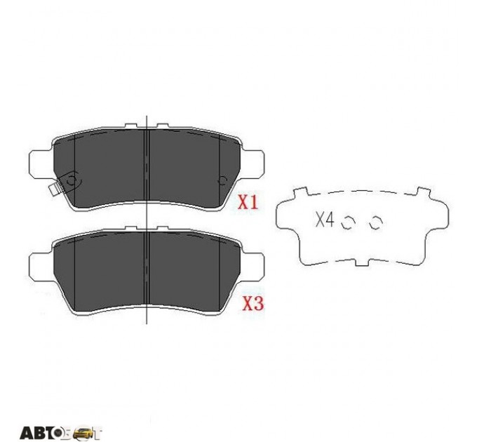 Тормозные колодки KAVO PARTS KBP-6575, цена: 755 грн.