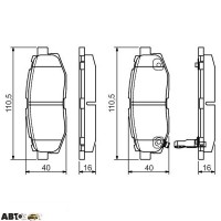 Гальмівні колодки Bosch 0 986 495 135