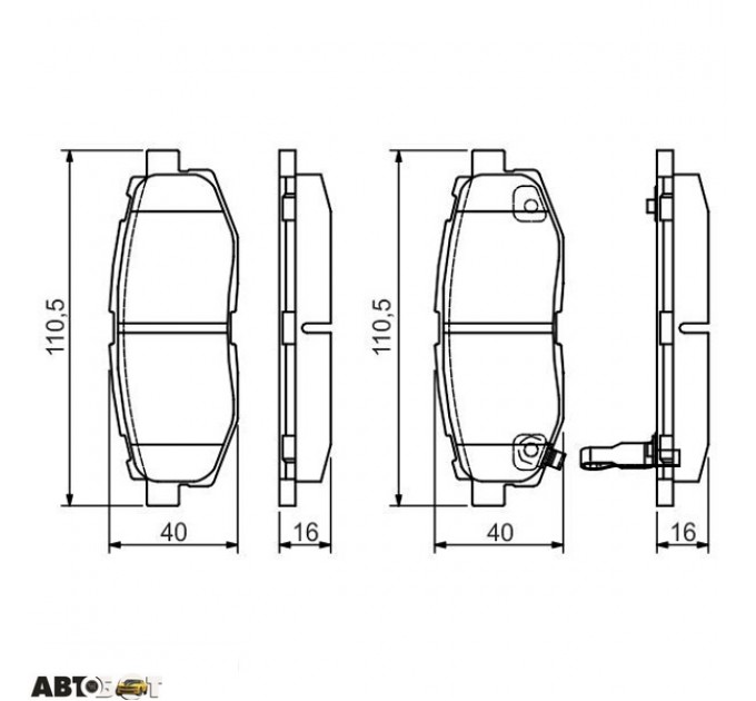 Тормозные колодки Bosch 0 986 495 135, цена: 1 231 грн.