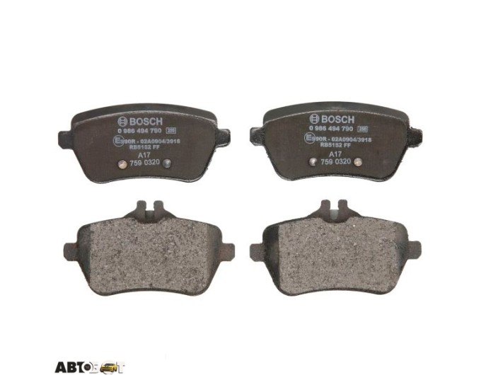 Тормозные колодки Bosch 0 986 494 790, цена: 2 907 грн.