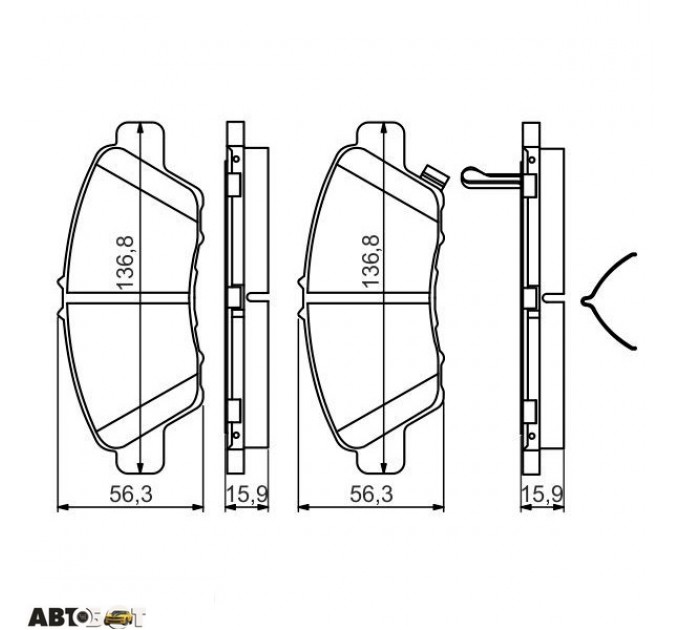 Гальмівні колодки Bosch 0 986 494 562, ціна: 1 560 грн.