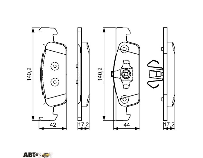 Тормозные колодки Bosch 0 986 495 334, цена: 1 863 грн.