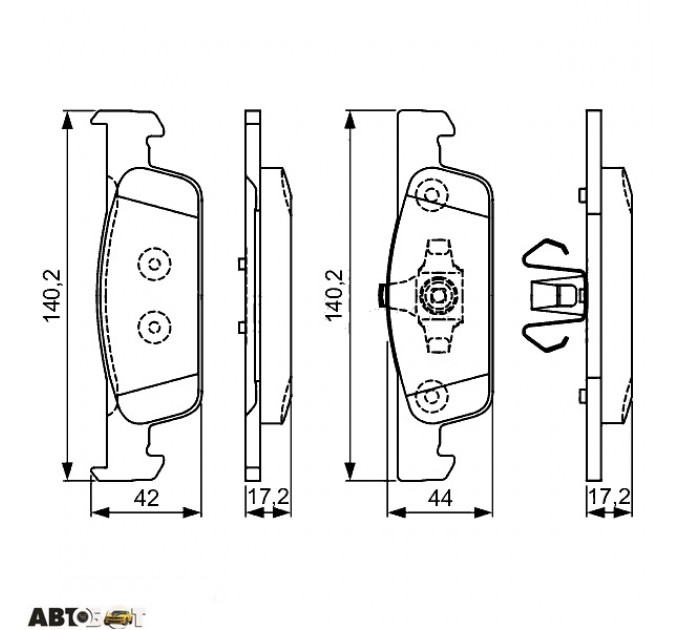 Тормозные колодки Bosch 0 986 495 334, цена: 1 014 грн.