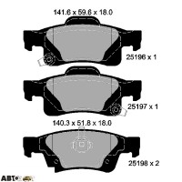 Тормозные колодки Textar 2519601