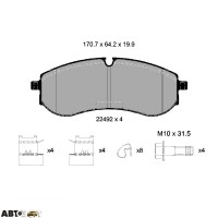 Тормозные колодки Textar 2249201