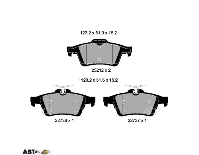 Гальмівні колодки Textar 2521204, ціна: 4 137 грн.