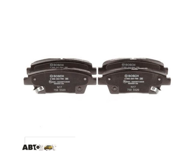 Тормозные колодки Bosch 0 986 494 766, цена: 1 777 грн.