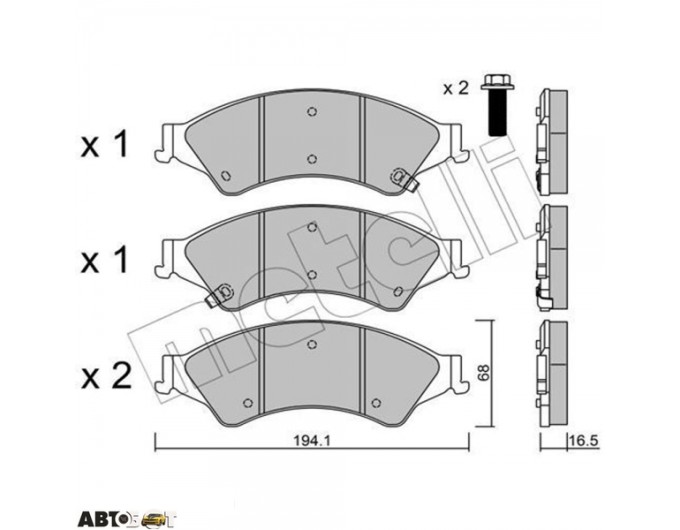 Тормозные колодки METELLI 22-0971-0, цена: 2 643 грн.