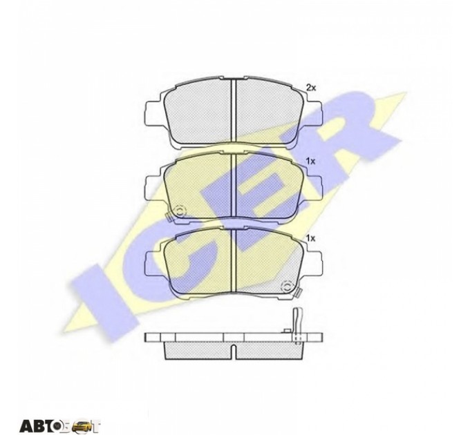 Гальмівні колодки ICER 181304, ціна: 903 грн.