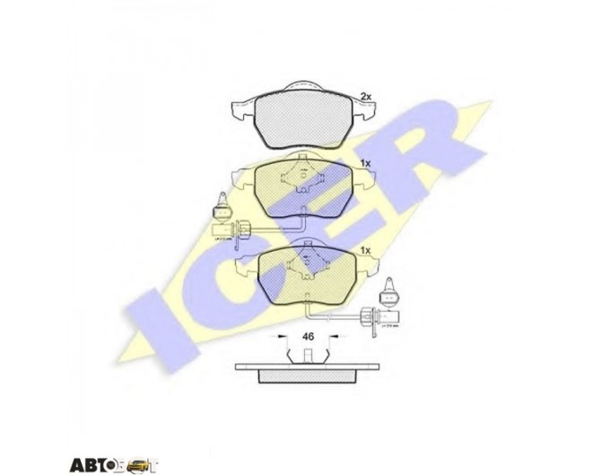 Тормозные колодки ICER 181331, цена: 2 602 грн.