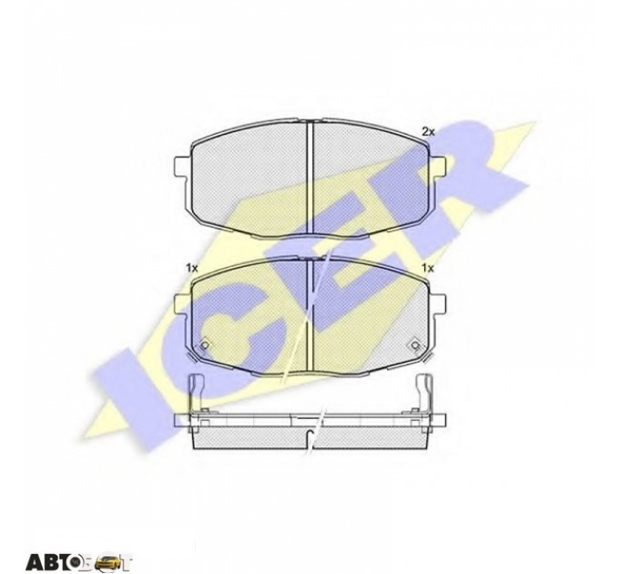 Тормозные колодки ICER 181540, цена: 916 грн.