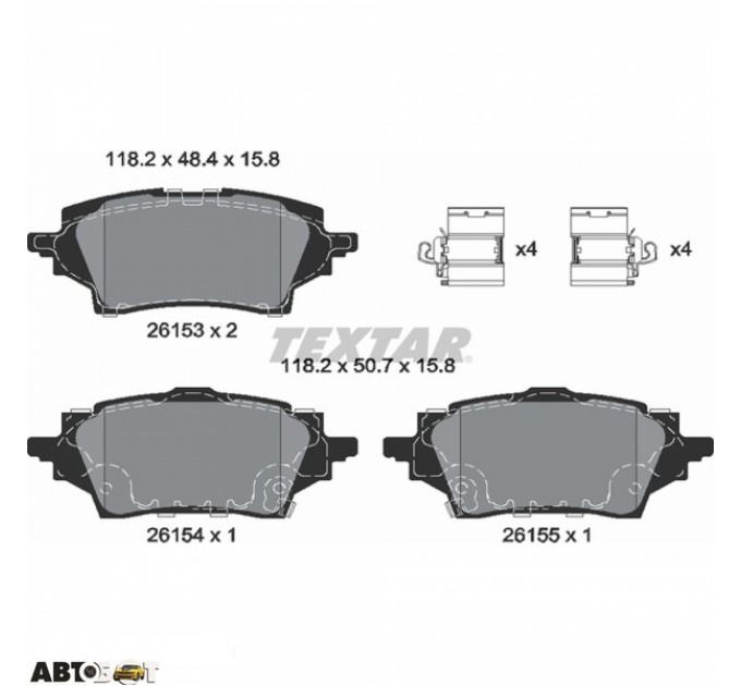 Тормозные колодки Textar 2615301, цена: 2 751 грн.