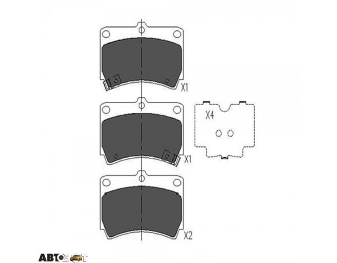 Тормозные колодки KAVO PARTS KBP-4501, цена: 1 372 грн.