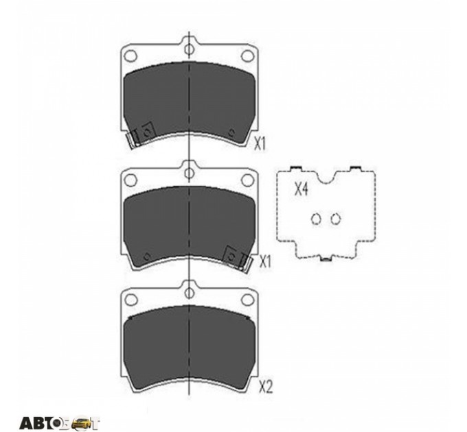 Гальмівні колодки KAVO PARTS KBP-4501, ціна: 755 грн.