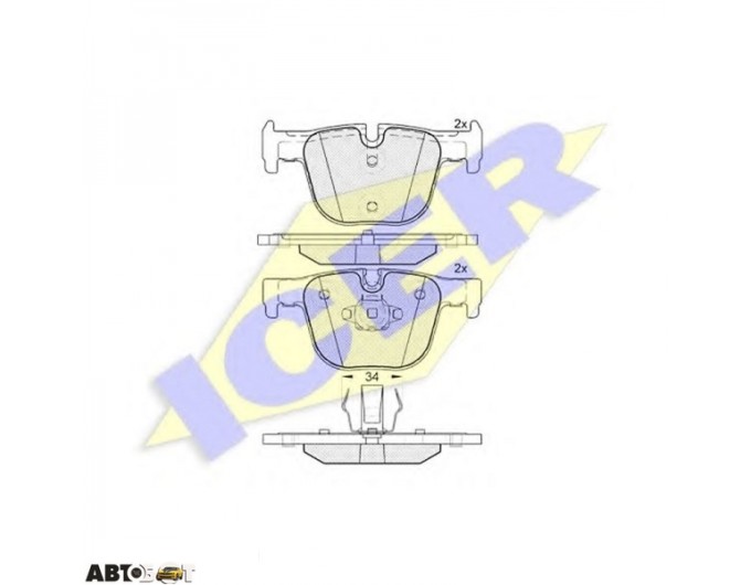Гальмівні колодки ICER 182064, ціна: 2 584 грн.