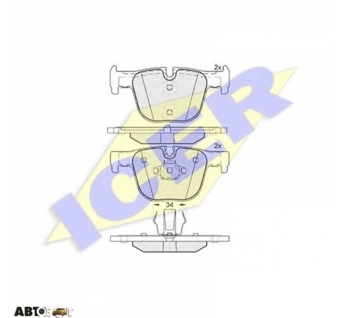 Тормозные колодки ICER 182064, цена: 1 506 грн.