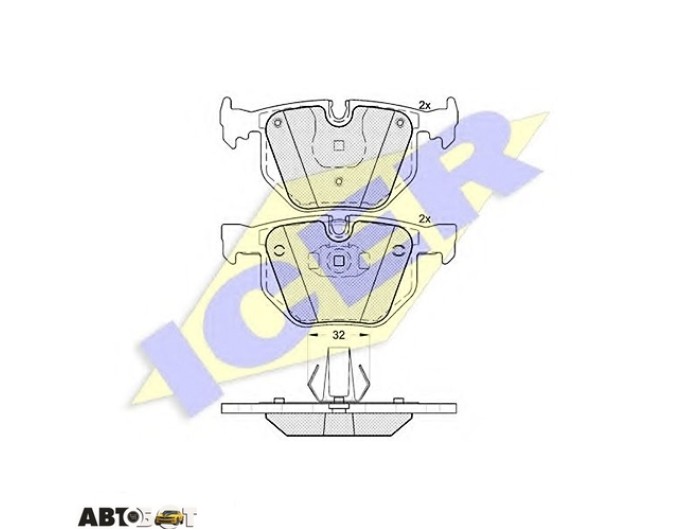 Гальмівні колодки ICER 181685, ціна: 2 344 грн.