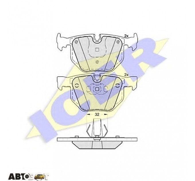 Гальмівні колодки ICER 181685, ціна: 1 289 грн.