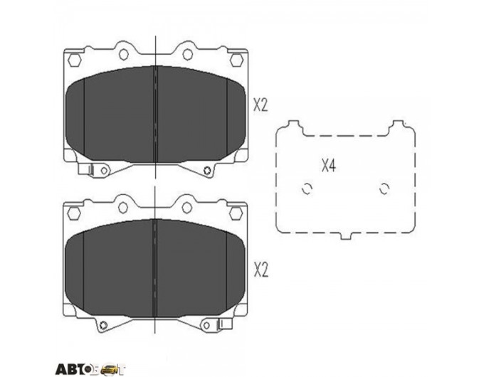 Тормозные колодки KAVO PARTS KBP-9049, цена: 1 982 грн.
