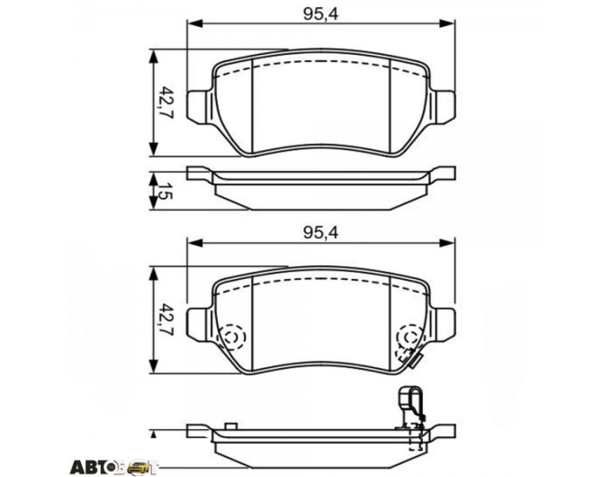 Гальмівні колодки Bosch 0 986 495 319, ціна: 1 524 грн.