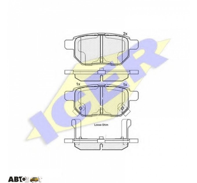 Тормозные колодки ICER 181899, цена: 973 грн.