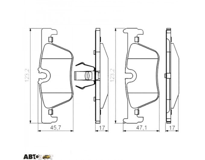 Тормозные колодки Bosch 0 986 495 289, цена: 2 119 грн.
