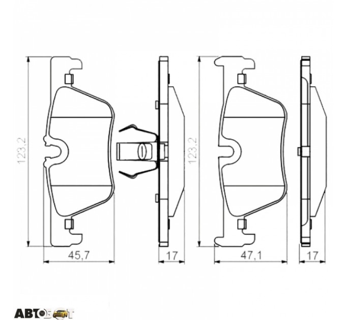 Гальмівні колодки Bosch 0 986 495 289, ціна: 1 154 грн.