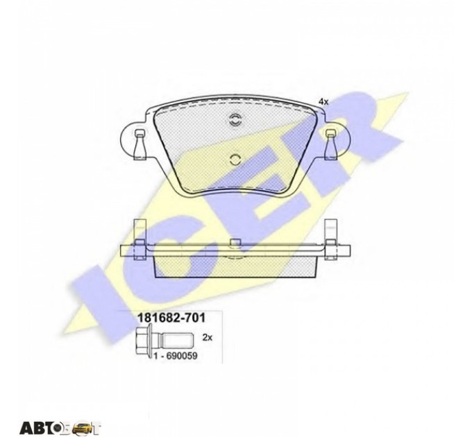 Тормозные колодки ICER 181682701, цена: 1 346 грн.