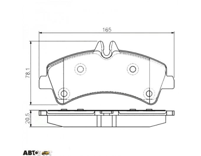 Тормозные колодки Bosch 0 986 495 099, цена: 3 615 грн.
