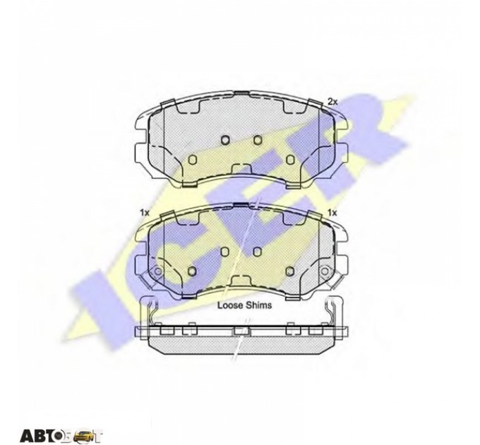 Тормозные колодки ICER 181644, цена: 998 грн.