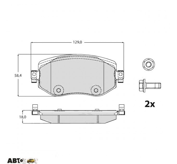 Тормозные колодки TRW GDB2175, цена: 1 694 грн.