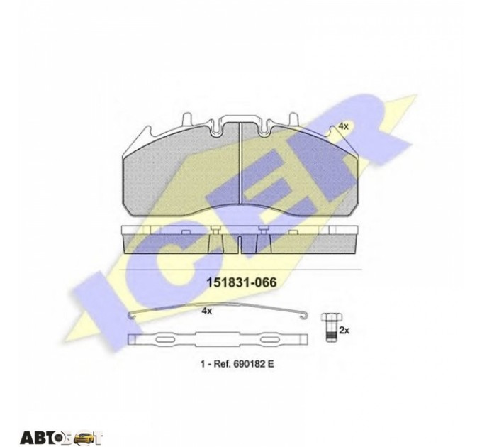 Тормозные колодки ICER 151831066, цена: 5 872 грн.