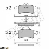 Тормозные колодки METELLI 22-0526-0