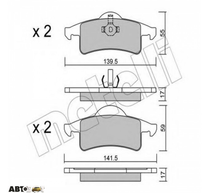 Тормозные колодки METELLI 22-0526-0, цена: 1 052 грн.