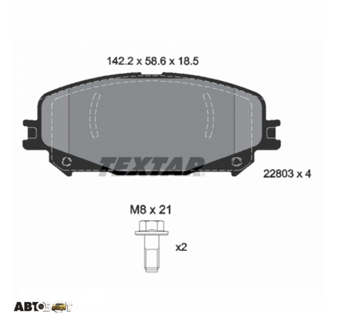 Тормозные колодки Textar 2280301, цена: 2 860 грн.