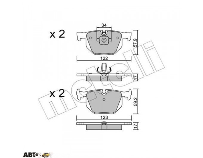 Тормозные колодки METELLI 22-0561-0, цена: 1 760 грн.
