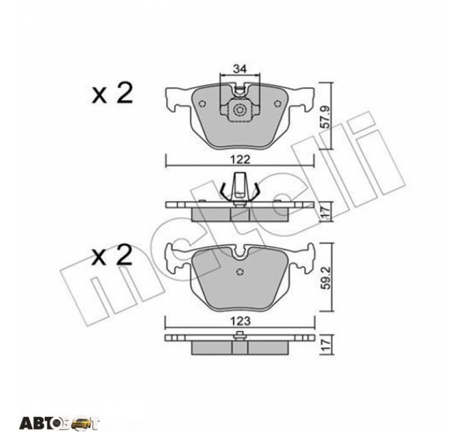 Тормозные колодки METELLI 22-0561-0, цена: 968 грн.