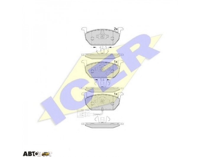 Гальмівні колодки ICER 182189, ціна: 2 805 грн.