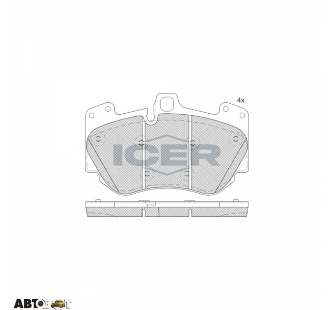 Гальмівні колодки ICER 182349, ціна: 2 304 грн.